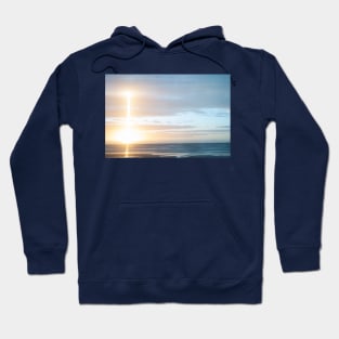 Abstract beach scene at sunrise Hoodie